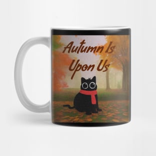 Autumn Season Cozy Cat Tee Mug